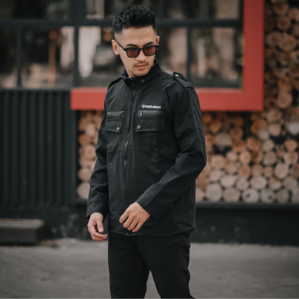 BGSR - Jaket Pria Parka Terizla Hitam Original