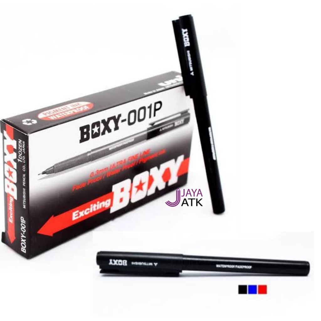 Pulpen 0 3 mm Boxy 001P - Bolpen Boxy