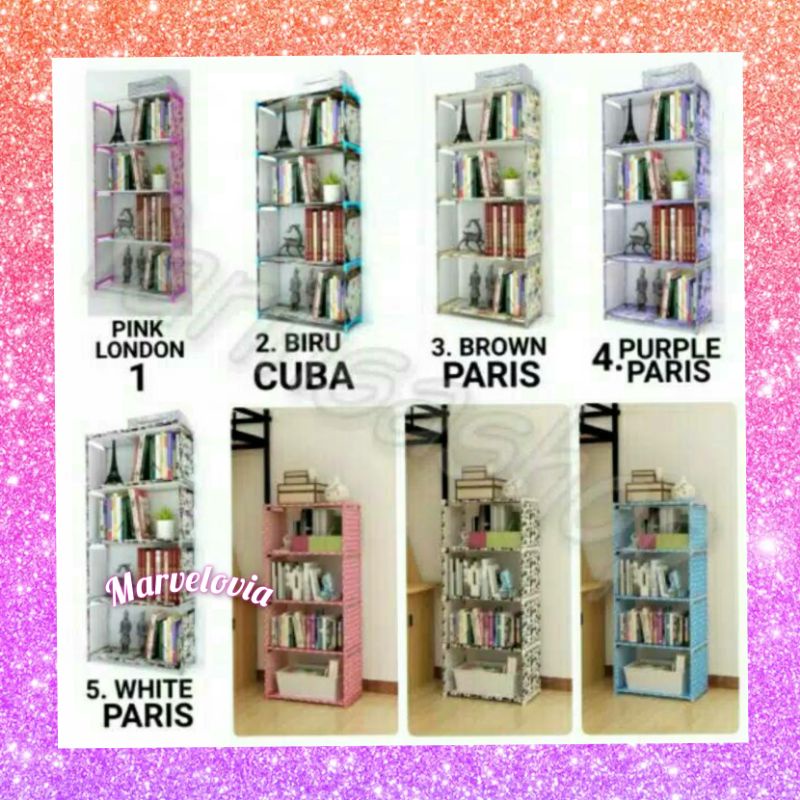 (1kg) RAK BUKU SERBAGUNA 5 TINGKAT SUSUN