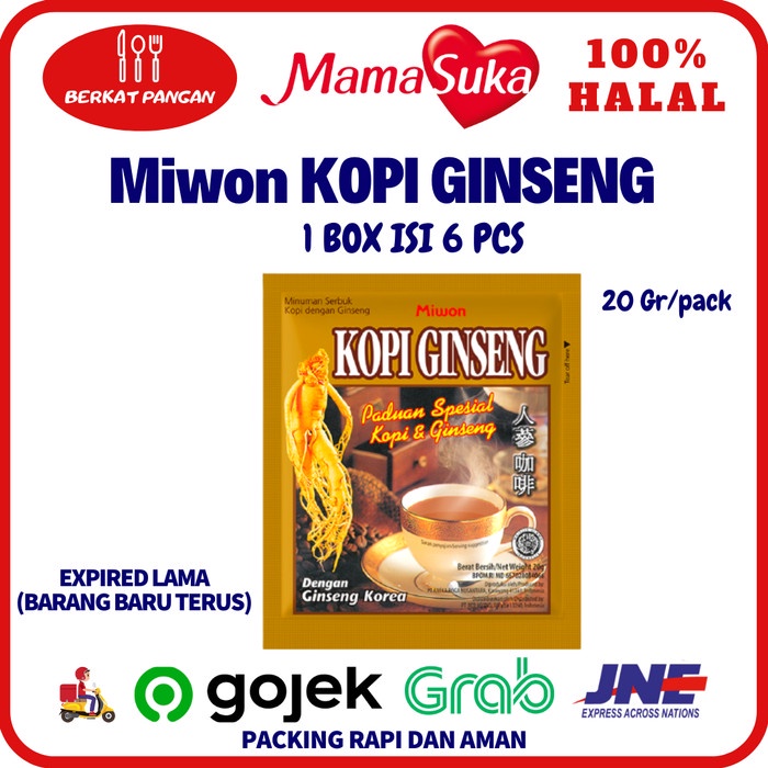 MamaSuka - Miwon Kopi Ginseng 20 gr (1 DOS isi 6 pcs)