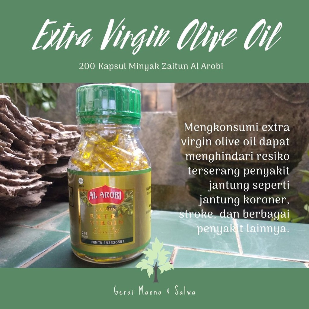 Extra Virgin Olive Oil Minyak Zaitun Al Arobi 200 Kapsul Indonesia