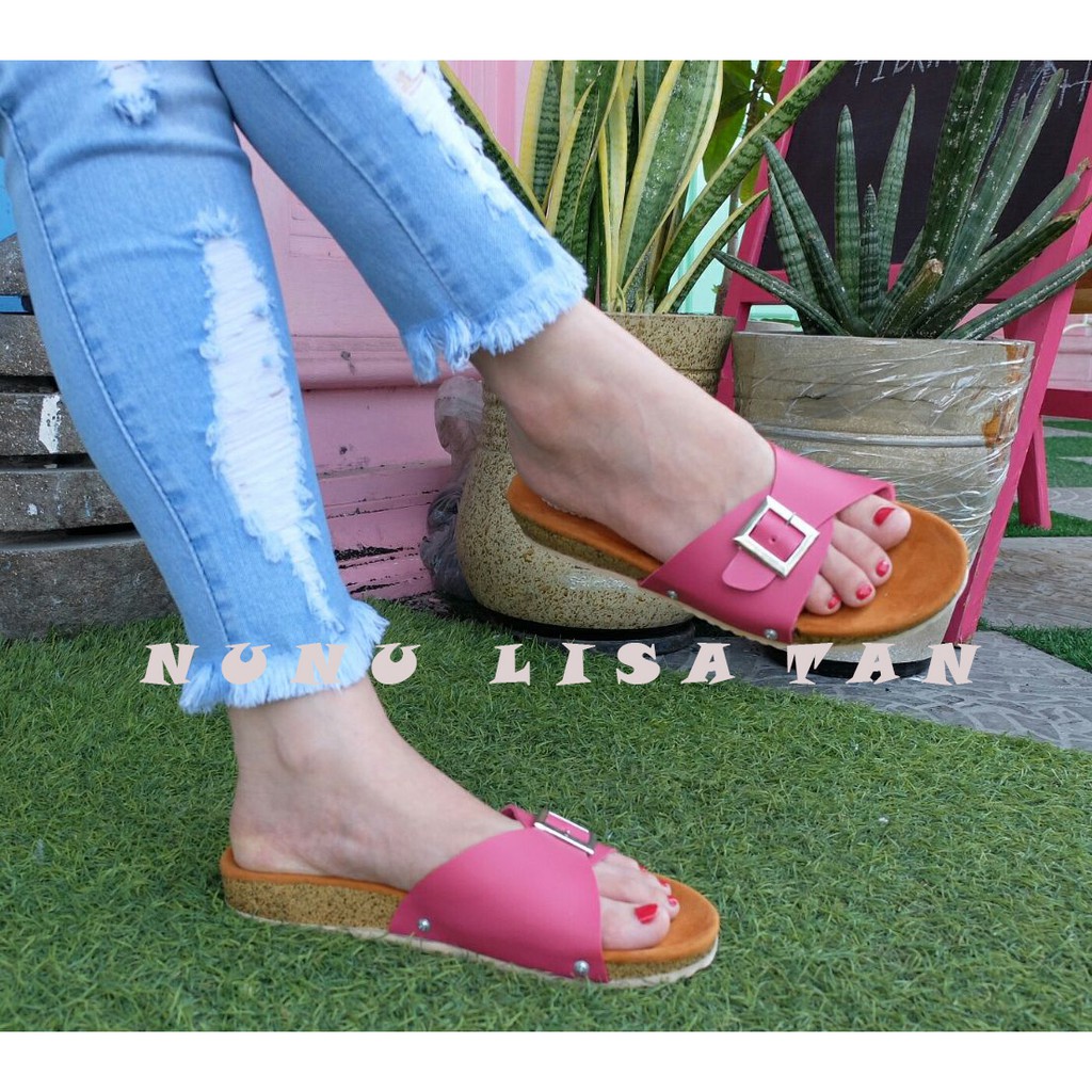 NunuLisaTan -  TeRMURAH Sandal Gesper  teplek casual wanita