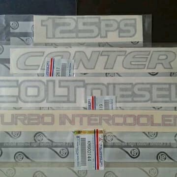 stiker mitsubishi coltdiesel canter turbo intercooler 125 ps set ori