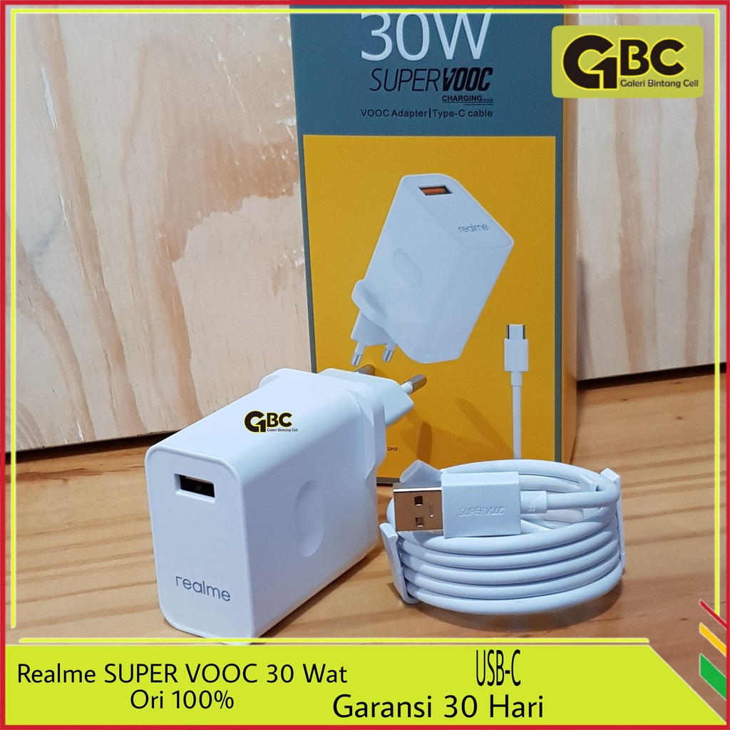 REALME Original 30 Watt Super VOOC Charger Realme 6 Pro 7 Pro ORI 100%