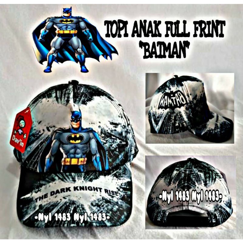 [REALPICT] TOPI ANAK PRINTING SUPERMAN TOPI BASEBALL