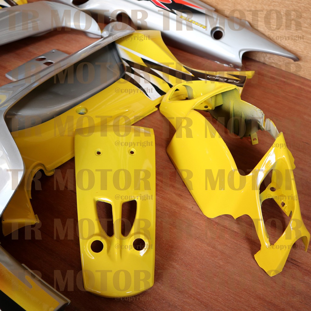 Cover Body Fizr F1zr Millenium Kuning Silver Full Set Halus Cover Bodi Yamaha Fiz r