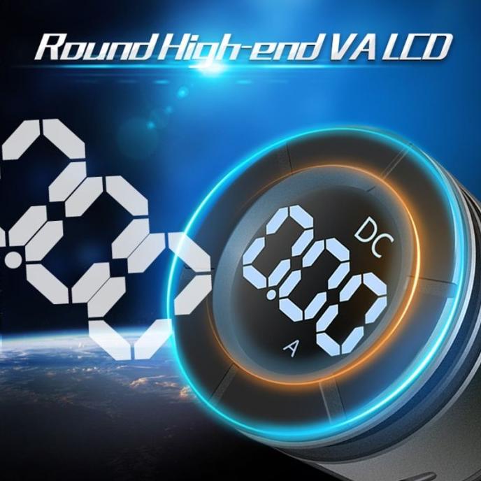Run Dc Round Lcd Digital Ammeter Amp Panel Meter Current Gauge Meter