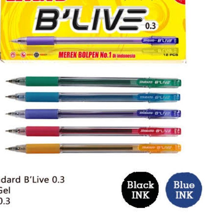 

Laris|SQ14|Bolpen Ballpoint Pen STANDARD B'LIVE 0.3