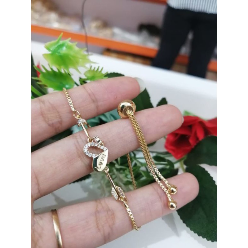 NEW!!! TERBARU DARI RO-27 GELANG TANGAN WANITA TITANIUM ASLI ANTI KARAT LAPIS EMAS 24 K GOLD SILVER