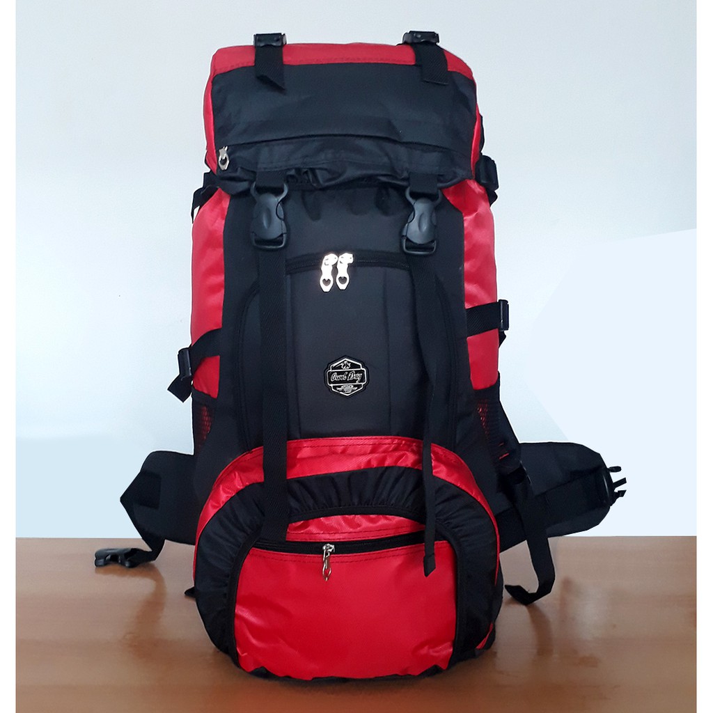 Tas Gunung Pria 60 Liter Carrier 60L Keril Cowok Polo Net Gratis Rain Cover