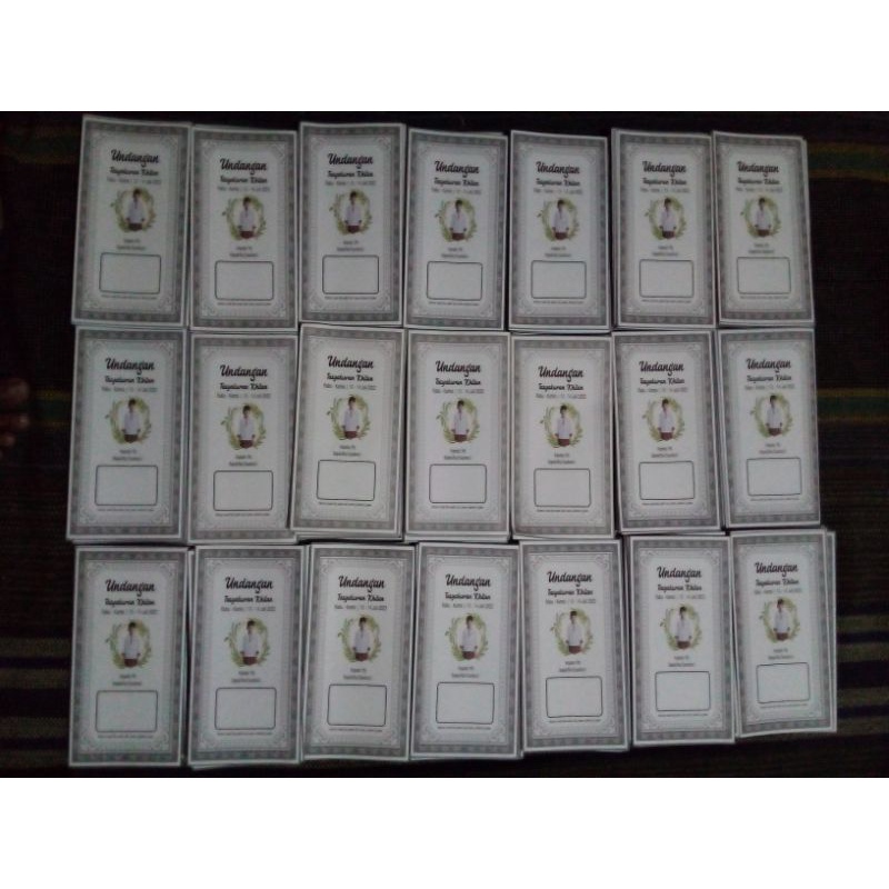 Undangan Walimah/Rubung-Rubung/Aqiqahan/Tahlil Hitam Putih Siap Sebar