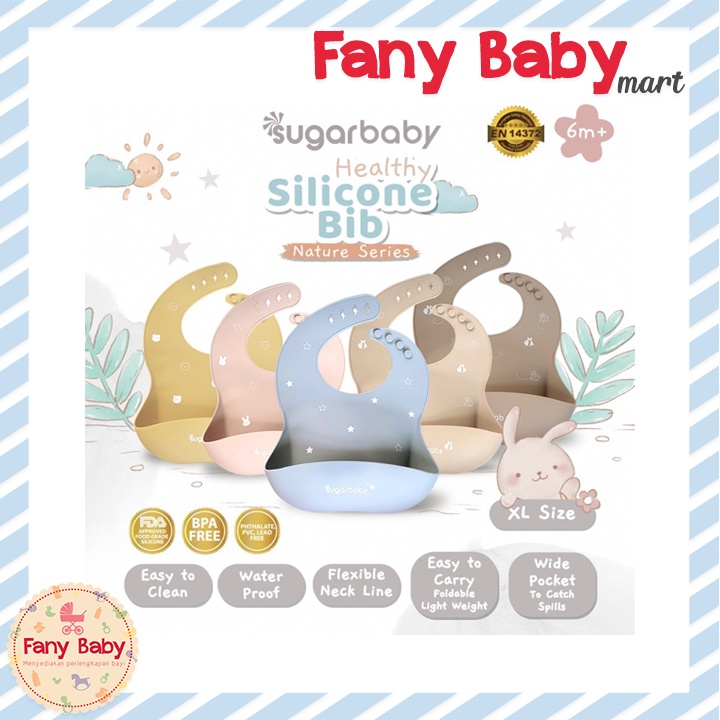 SUGAR BABY HEALTHY SILICONE BIB NATURE SERIES