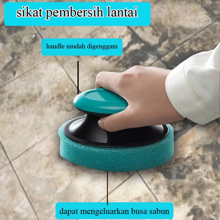 Sikat Pembersih Kamar Mandi Lantai Dinding Keramik Refillable Foaming Cleaning Brush Otomatis Praktis Digunakan