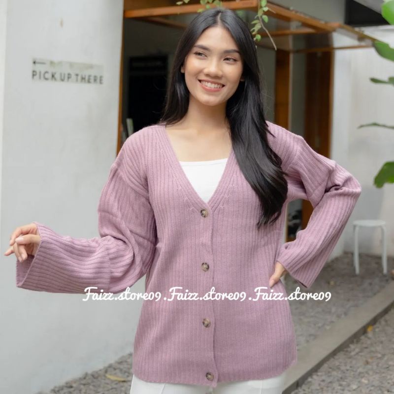 CARDI RAJUT JALUR WANITA/CARDIGAN RAJUT OVERSIZE PREMIUM STORE09 MURAH