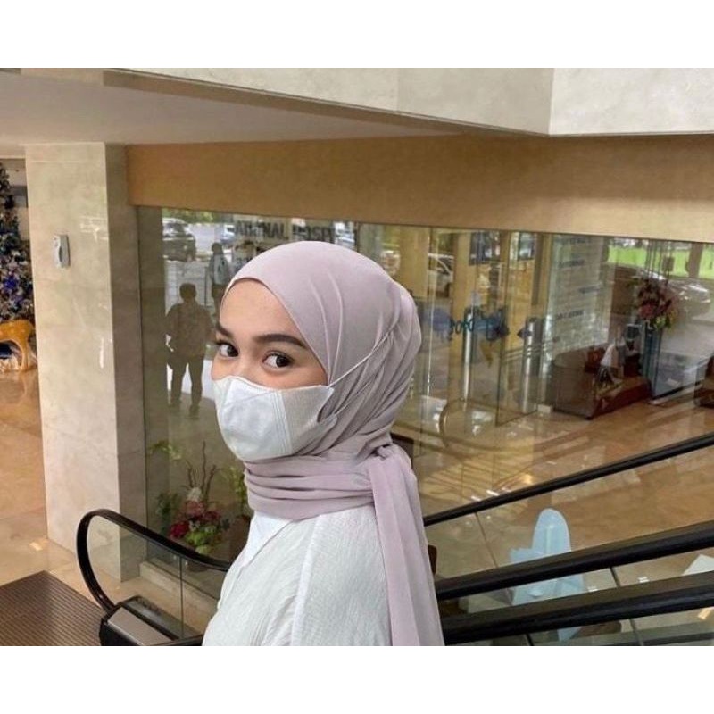 MASKER DUCKBILL HIJAB EARLOOP 3PLY /DUCKBILL HIJAB KEREN GARIS/DUCKBILL EARLOOP-7