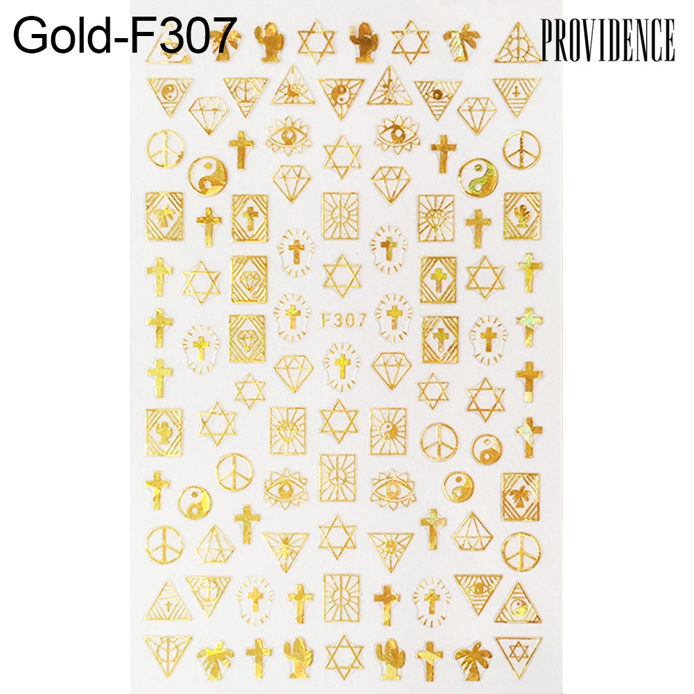 Providence Simple Geometric Pattern Women Beauty Nail Art Sticker DIY Decals Manicure Decor
