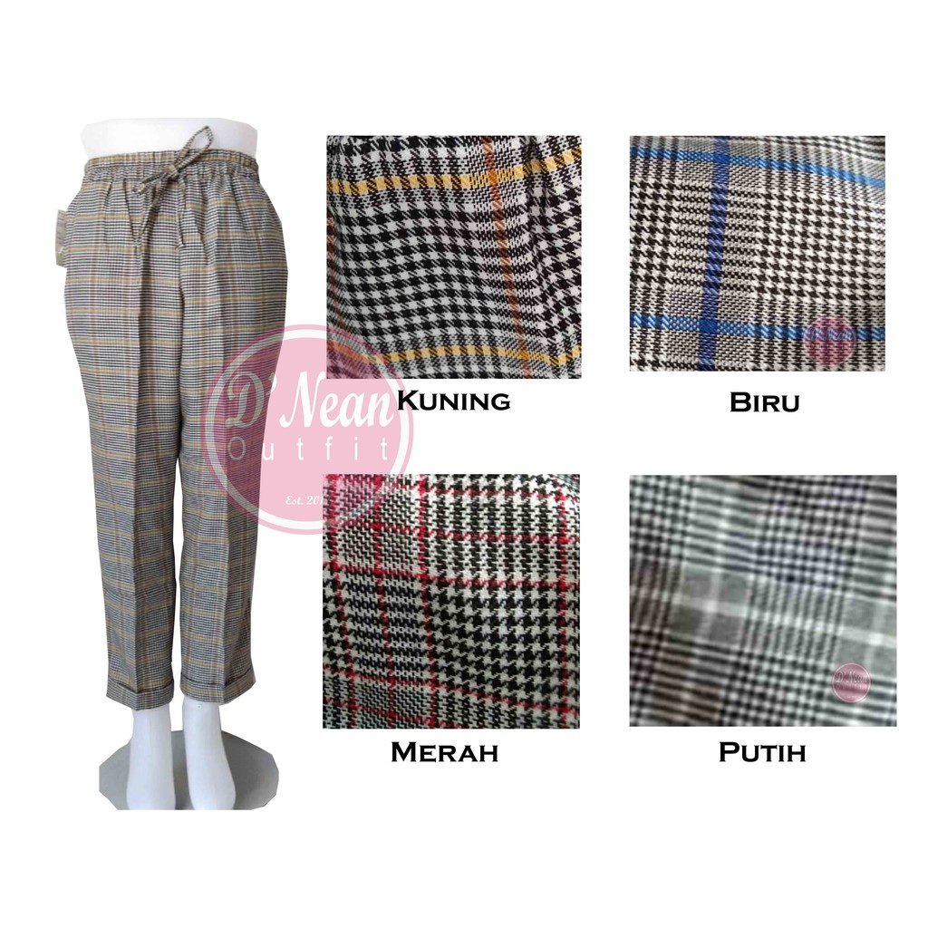  Motif  SQUARE Celana  Merina Baggy  Pants  TERBARU Sentik 