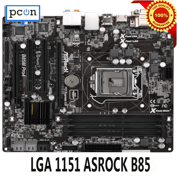 Mobo LGA 1150 B85 ASROCK 4 SLOT RAM ONBOARD