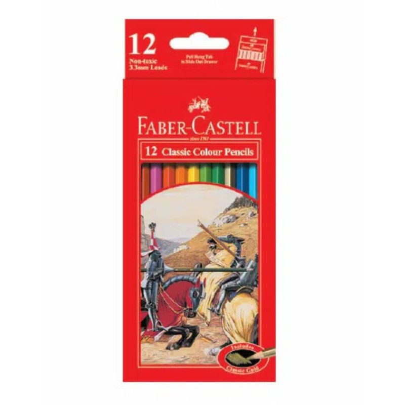 Pensil Warna Faber-Castell Classic Panjang 12 Warna