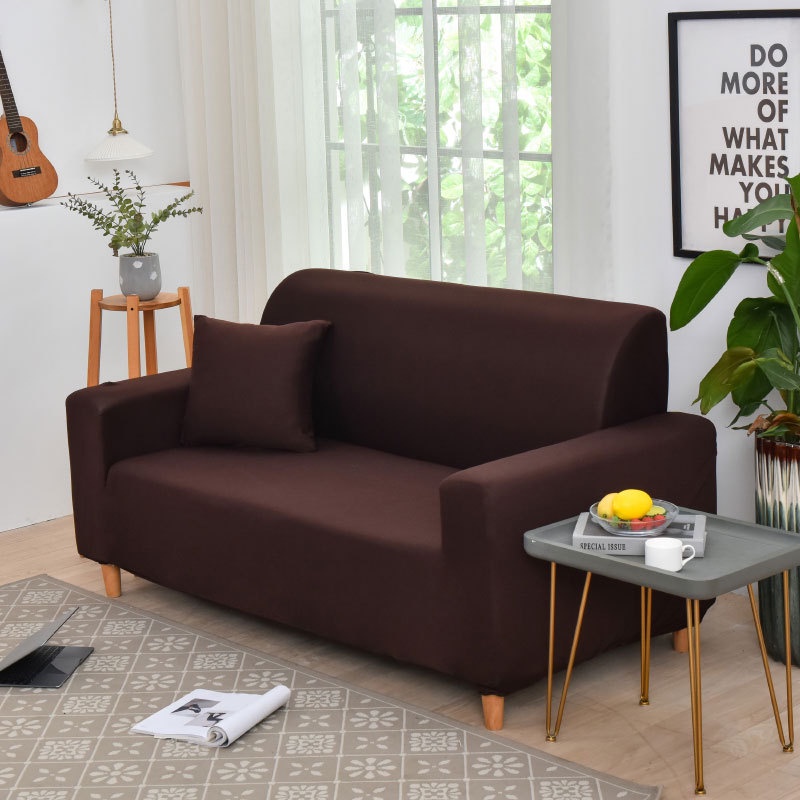 Rindu.Star Cover Sofa Anti Selip Sarung Sofa Pattern Polos Seater 1 2 3 4 Motif Polos Elastic Sarung bantal sofa Cushion Protector Covers