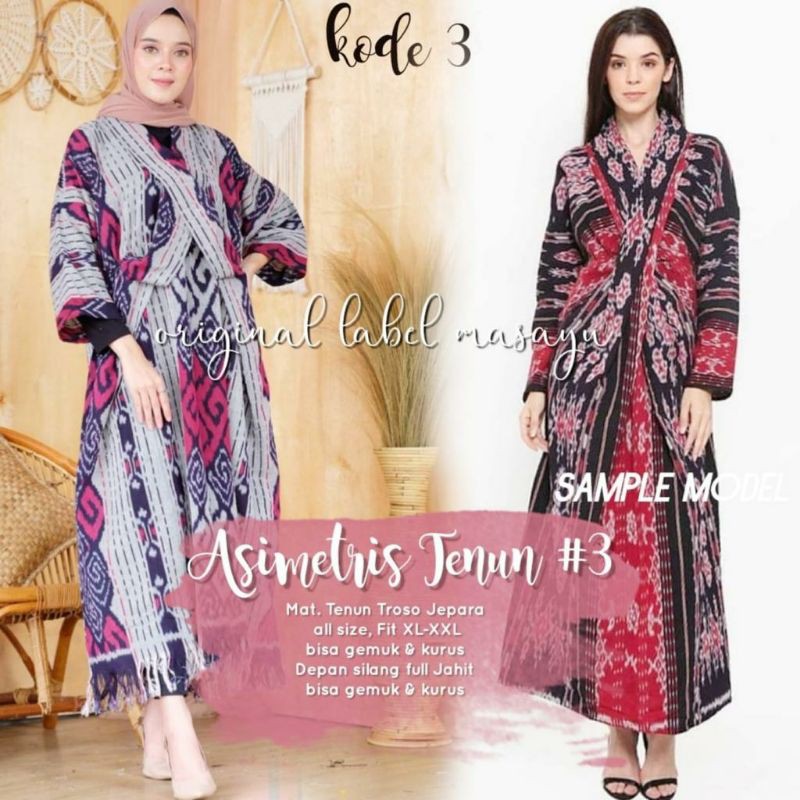 SALE Tunik Batik Tenun Troso by masayu / Atasan Tenun