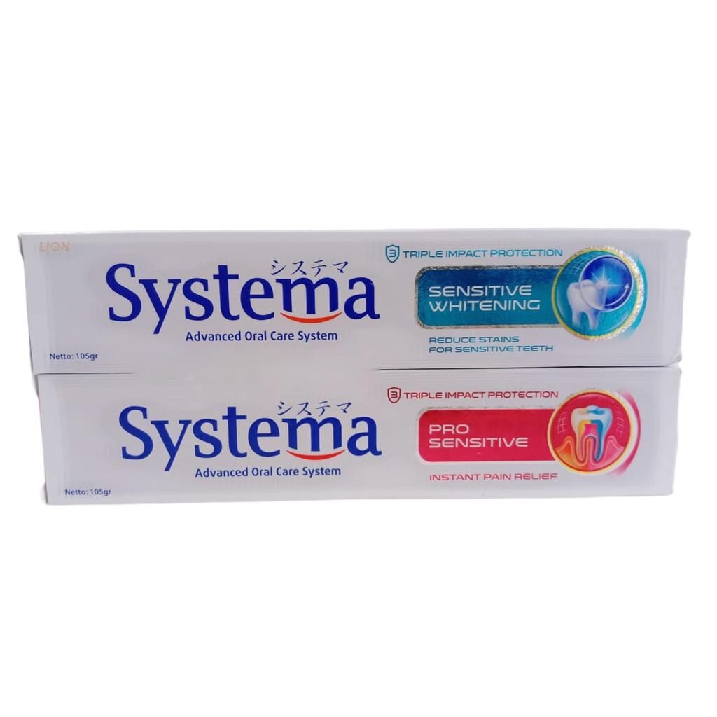 SYSTEMA Pasta Gigi (Odol) Pro Sensitive / Sensitive Whitening Triple Impact Protection 105gr