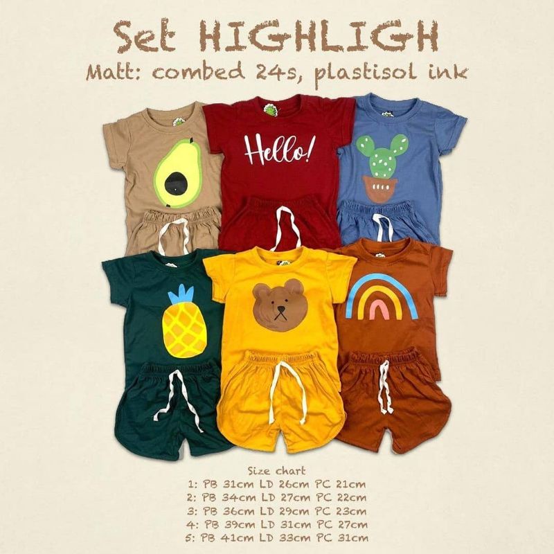 Setelan Highlight Pineapple Kids