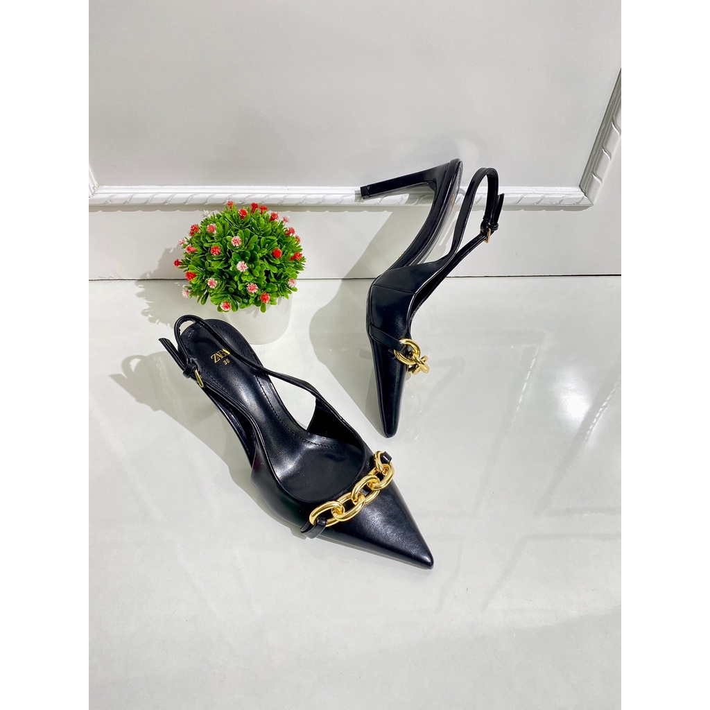 [7.7 Boombastis Sale⚡] - SEPATU WANITA HAK TINGGI ZS476 SLING BACK HIGH HEELS PREMIUM IMPORT
