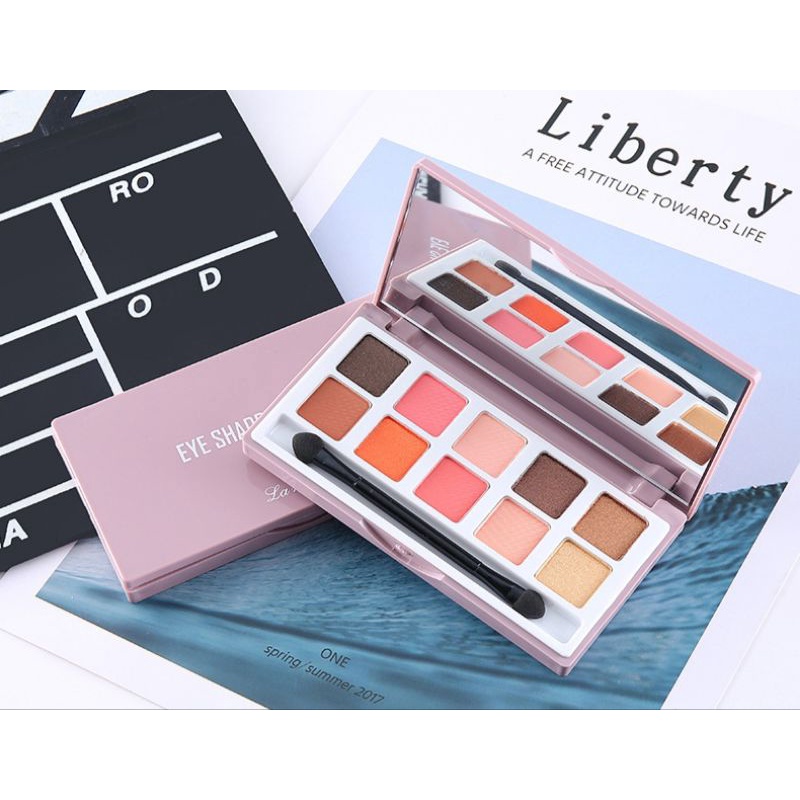 Geo LAMEILA Eyeshadow Palette 10 Shades Kosmetik Alis 10 Warna Original