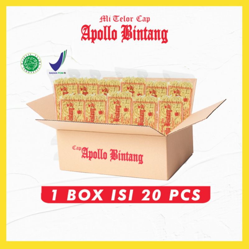 

ZUNAMI MIE TELUR BULAT 200 GRAM APOLLO BINTANG NON BUMBU 1 DUS ISI 20 PCS, MIE KUNING BULAT TELUR 200 GRAM MIE TELUR APOLLO KUNING BULAT 1 DUS 20 PCS