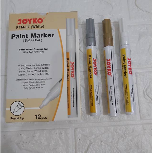 

Joyko paint marker gold,silver,putih