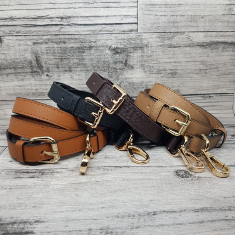 Adele Slim saffiano 1.8cm adjustable leather bag strap / tali tas panjang