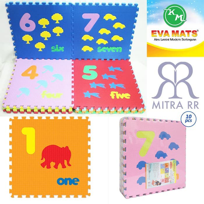 MitraRR Karpet Puzzle Evamats Angka Gambar Puzle Evamatik Tikar Matras Alas Lantai