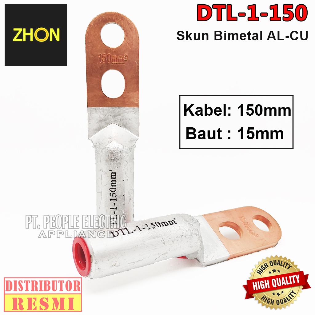 DTL-1-150mm BIMETAL AL-CU 2 LUBANG