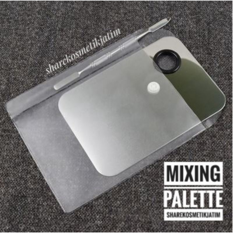 (Free Pouch + Spatula) Mixing Palette Stainless Steel | Mixing Palete | Palet Make Up