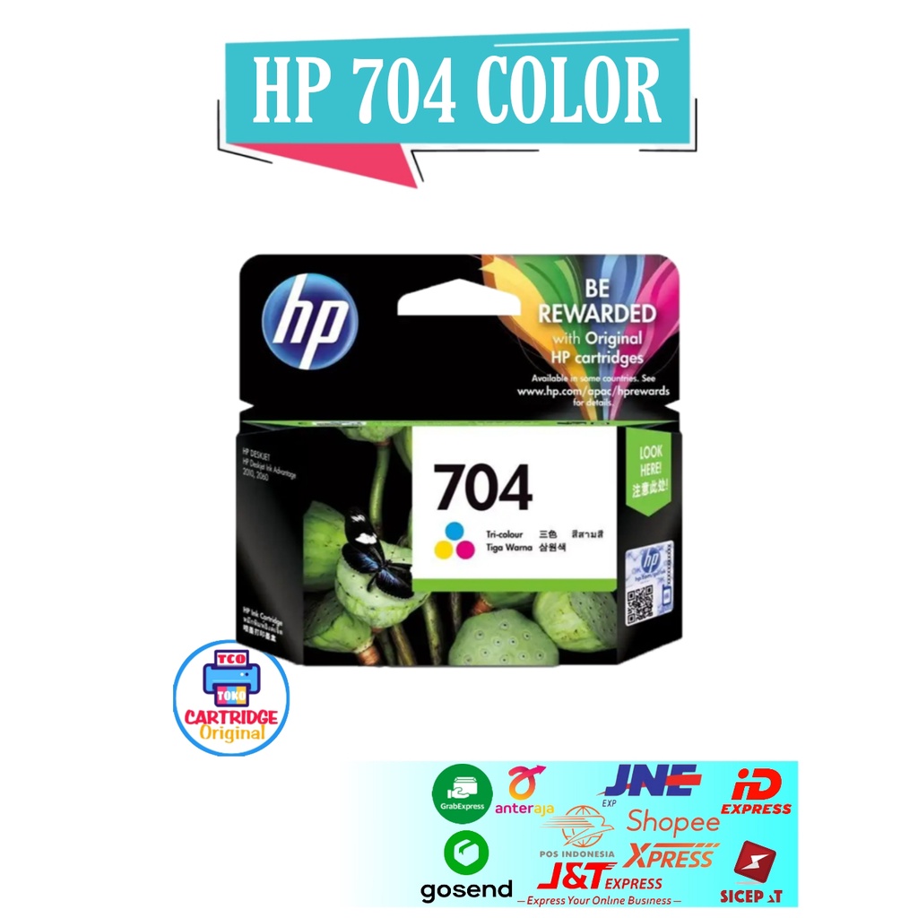 Cartridge HP 704 Tri Color Tinta Printer Deskjet 2010 K010 2060