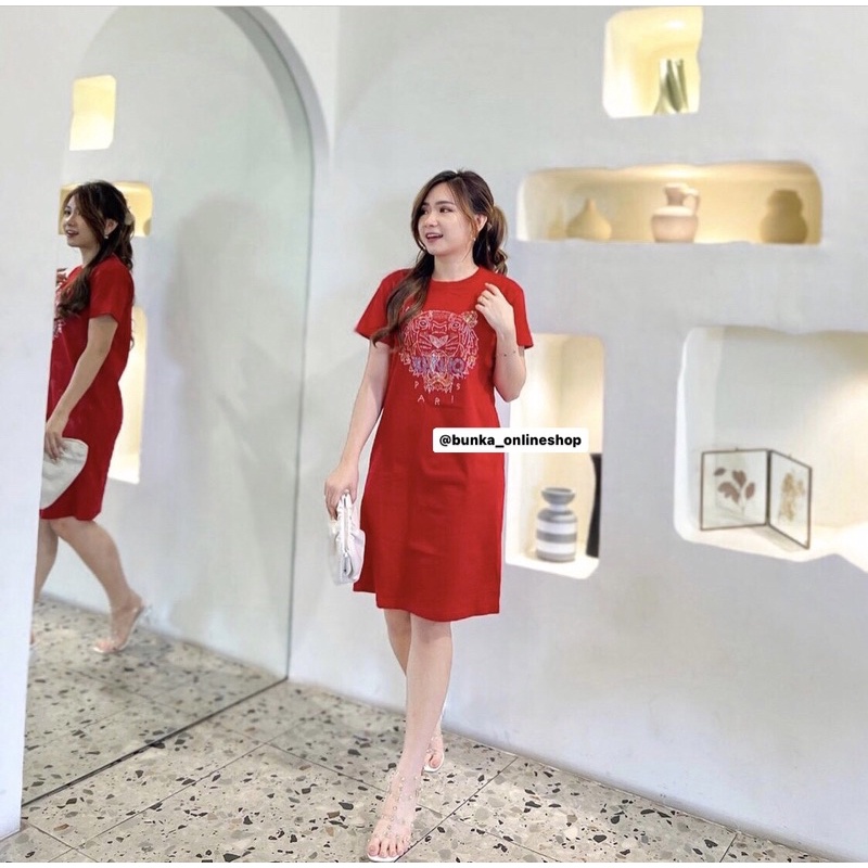 KAOS TIGER BLINK SWAROVSKI IMPORT // BAJU WANITA BLINK IMPORT // BAJU KOREA // DRESS WANITA // DRESS