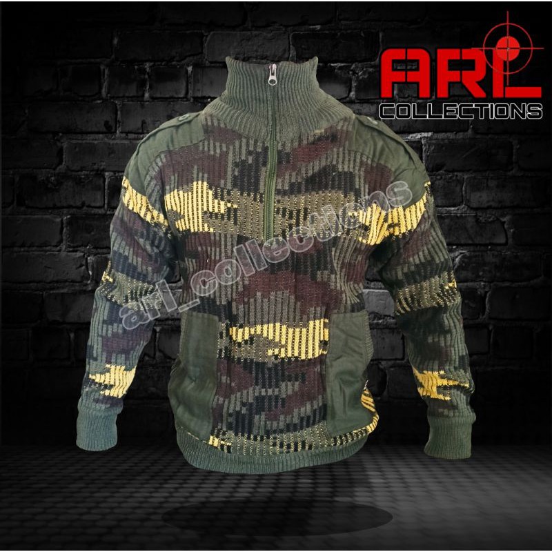 JAKET SWEATER LORENG ARMY TNI RAJUT MANUAL