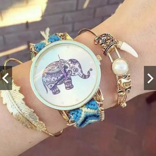 Jam Tangan Remaja & Wanita Tali Rajut Edge-Elephant