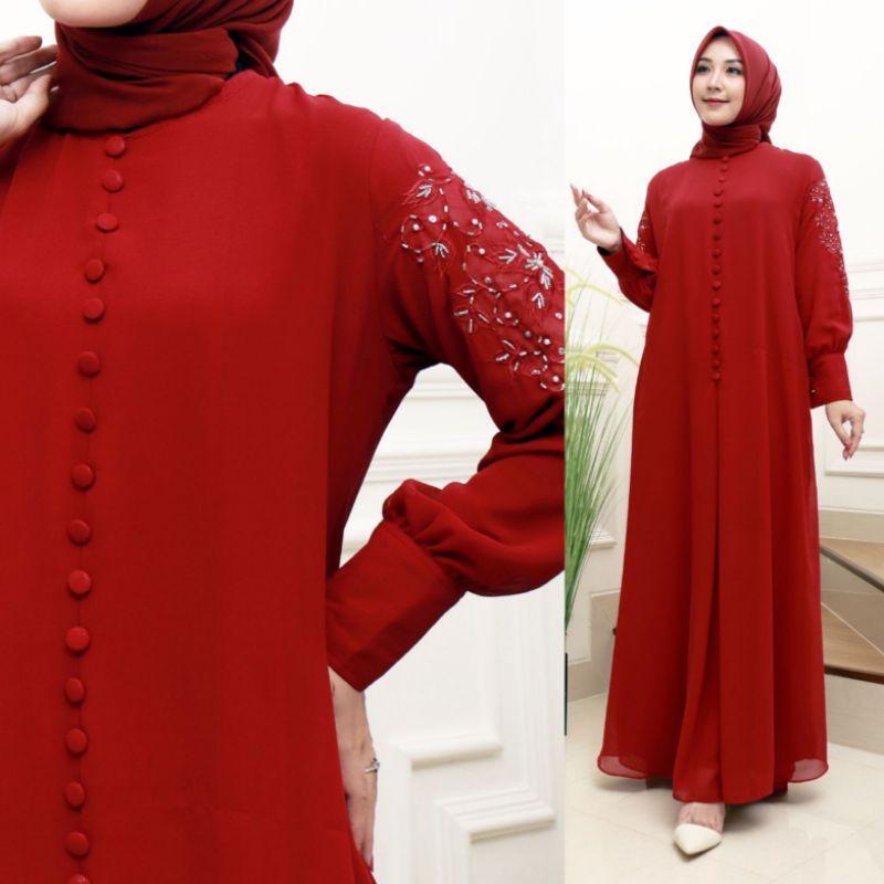 FASHION MUSLIM // ADIBA DRESS // BAHAN CERUTY BABYDOLL // KODE AB