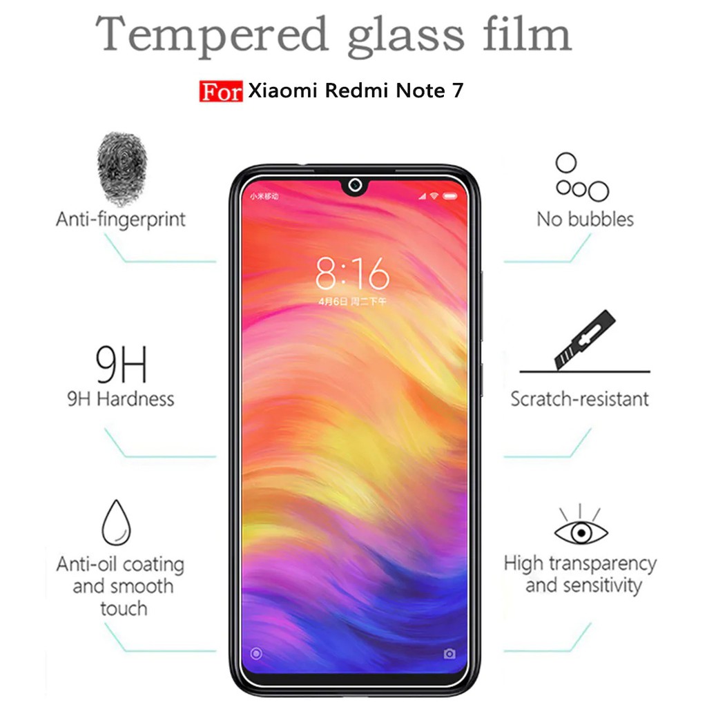 XIAOMI REDMI NOTE 7 PREMIUM QUALITY TEMPERED GLASS RAKKI