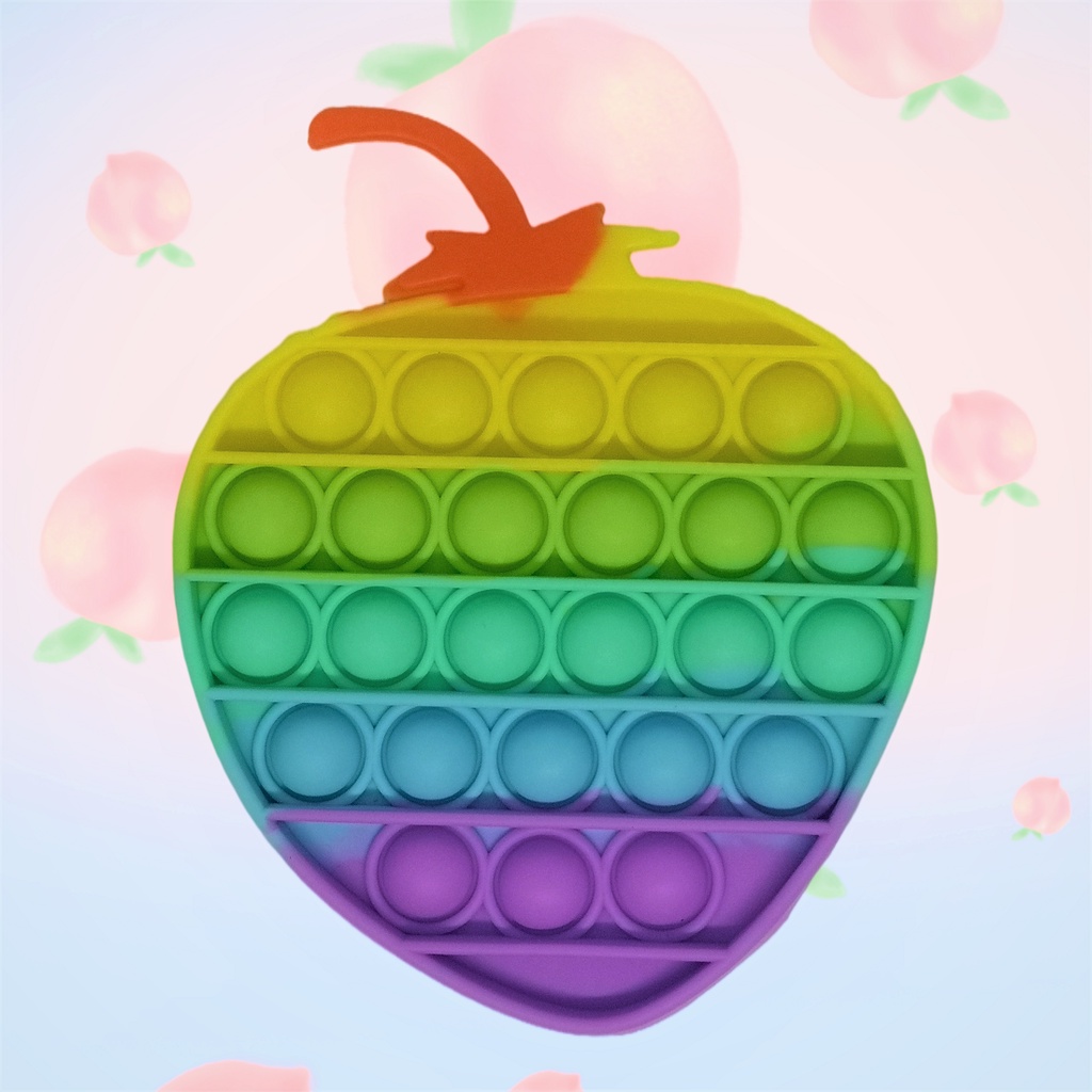 Oppolia Mainan Pop it Fruit Series Murah Pop it Rainbow Figet Toys Unicorn Dino Kotak Seri Buah-3