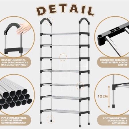 Rak Sepatu Stainless dari Jeon Susunan 5