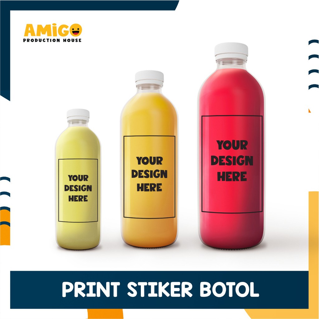 Sticker Transparan Label Kemasan Botol Minuman Kopi Coffee Custom Print Packaging Bisnis Kopi Anti A