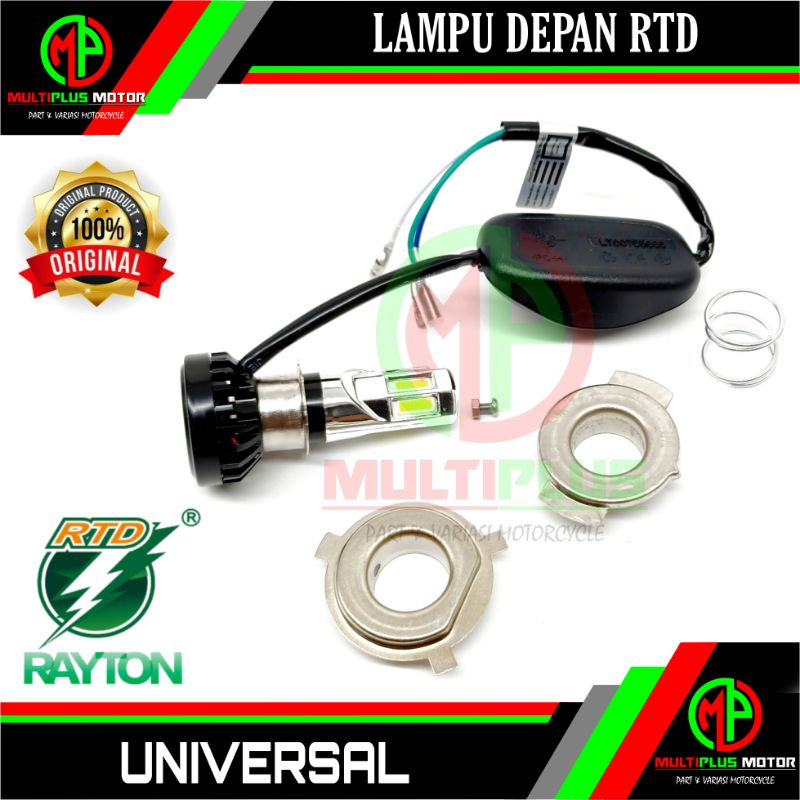 Bohlam Bolam lampu depan led kipas RTD RAYTON ORIGINAL 6sisi led,UNIVERSAL MOTOR,BEBEK,MATIC
