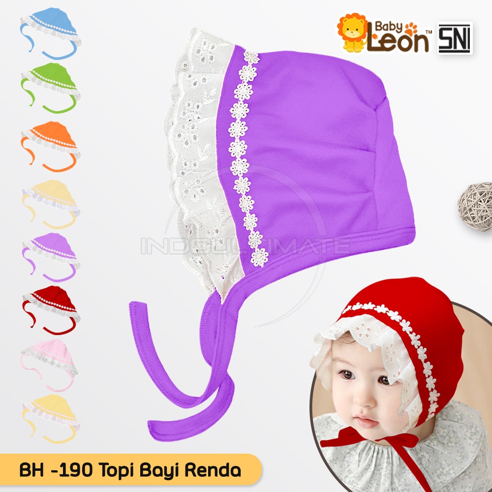 Topi Bayi Baru Lahir Topi Anak Bayi Perempuan (0-6 Bulan) Topi Renda Penutup Kepala Bayi BH-190