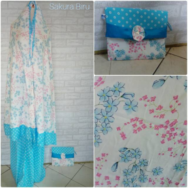 Mukena Bali Dewasa Jumbo Sakura Ungu