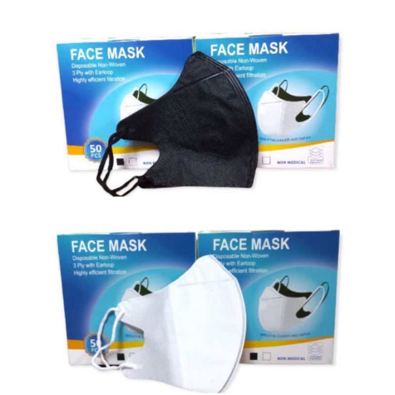 Jual Masker Duckbil / Duckbill 3 Ply Face Mask 1 Box Isi 50 Pcs ...