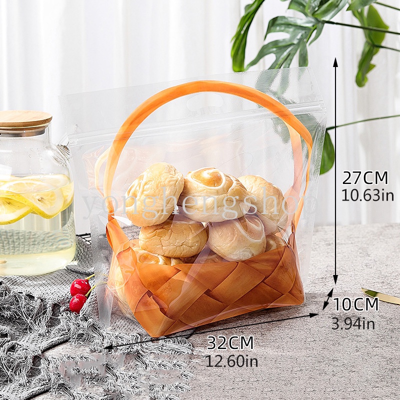 Kantong Kemasan Makanan / Roti Panggang / Kue Kering / Pastry Portable Dengan Ziplock Reusable