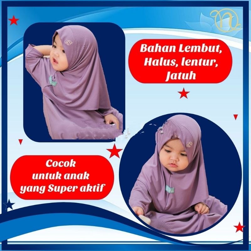 PAKAIAN MUSLIM ANAK + KERUDUNG / GAMIS KERUDUNG PEREMPUAN WANITA / PEREMPUAN POLOS MURAH TERBARU